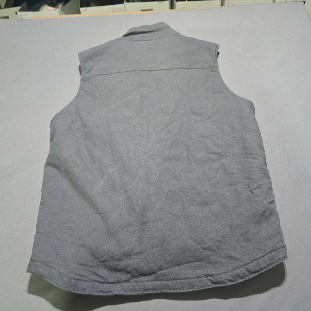 Brahma Canvas Work Vest Mens Large Charcoal Sky Quilted Lined Full Zip